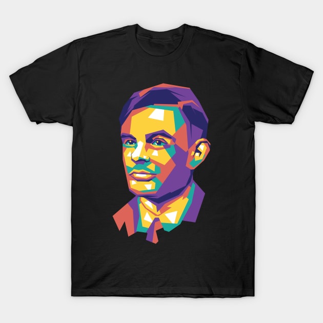 ALAN TURING watercolor portrait T-Shirt by agungsaid1234
